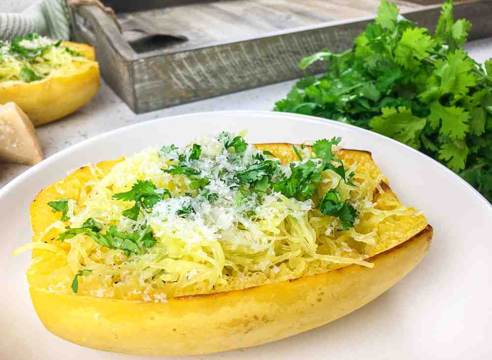 Roasted Spaghetti Squash With Parmesan & Parsley - The Kitchen Daddy
